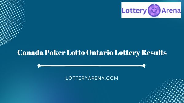 Canada Poker Lotto Ontario Lottery Results